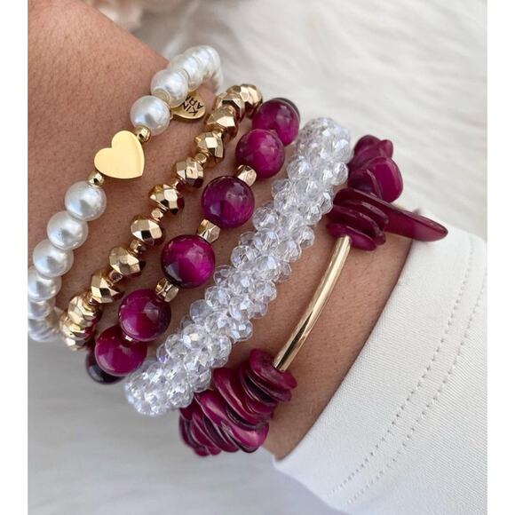 RETAIL $50 Kinsley Armelle Isabella Collection Crystal Glass Bracelet - Picture 2 of 2